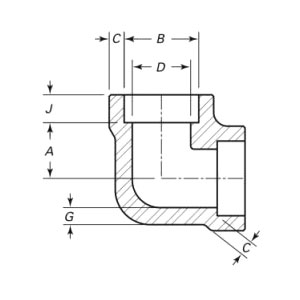 단조 90도 스레드 엘보